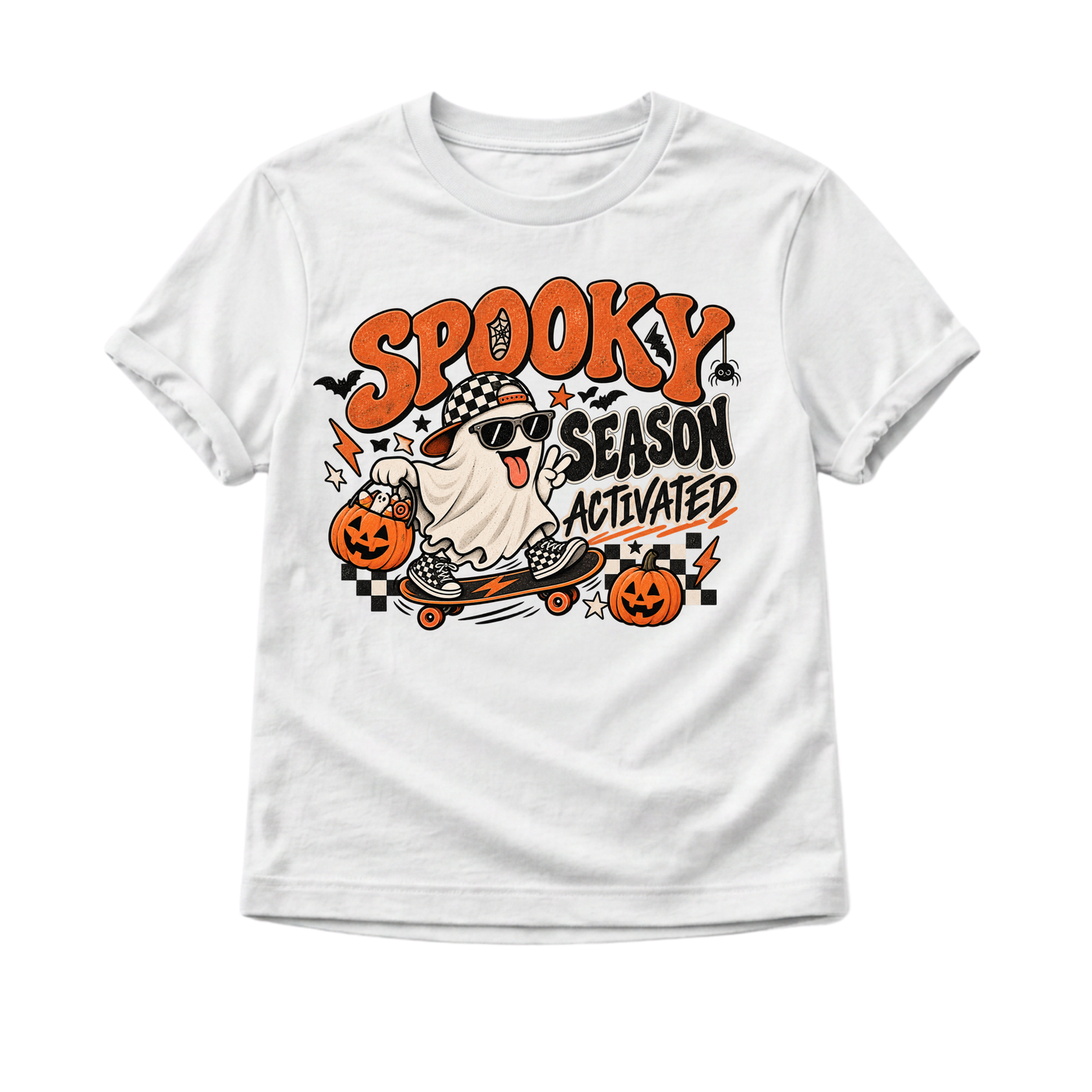 Kids Halloween Shirt, Spooky Season Shirt, Cute Ghost Shirt, Toddler Halloween Tee, Retro Halloween Shirt, Trick or Treat Kids Tee