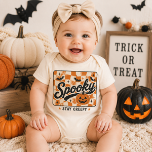 Kids Halloween Shirt, Spooky Toddler Tee, Baby Halloween Bodysuit, Retro Pumpkin Shirt, Halloween Outfit for Boys Girls