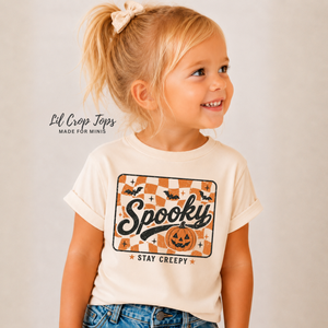Kids Halloween Shirt, Spooky Toddler Tee, Baby Halloween Bodysuit, Retro Pumpkin Shirt, Halloween Outfit for Boys Girls