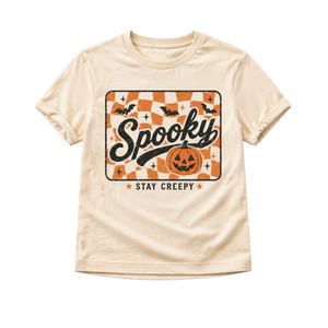 Kids Halloween Shirt, Spooky Toddler Tee, Baby Halloween Bodysuit, Retro Pumpkin Shirt, Halloween Outfit for Boys Girls
