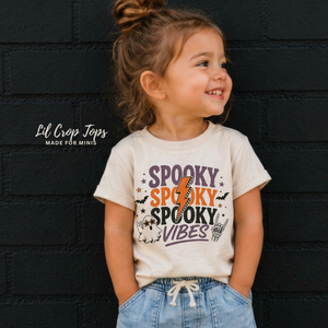 Spooky Spooky Spooky Vibes Shirt, Halloween Shirt for Kids, Toddler Halloween Shirt, Baby Halloween Bodysuit, Ghost Halloween Tee, Retro Halloween Shirt