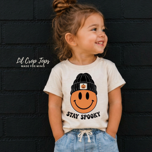 Stay Spooky Smiley Face Shirt, Halloween Smiley Shirt, Toddler Halloween Shirt, Kids Halloween Tee, Retro Halloween Shirt, Spooky Season Outfit