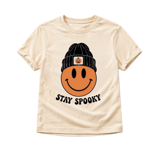 Stay Spooky Smiley Face Shirt, Halloween Smiley Shirt, Toddler Halloween Shirt, Kids Halloween Tee, Retro Halloween Shirt, Spooky Season Outfit