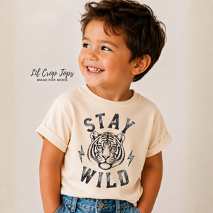 Stay Wild Tiger Shirt for Kids, Toddler Tiger Tee, Baby Tiger Bodysuit, Kids Animal Shirt, Wild Child Graphic Tee, Tiger Lover Gift