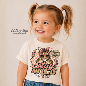 Girls Tiger Shirt, Stay Wild Kids Tee, Toddler Girl Graphic Shirt, Baby Tiger Bodysuit, Leopard Print Tiger Shirt, Wild Child Gift