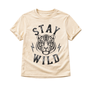 Stay Wild Tiger Shirt for Kids, Toddler Tiger Tee, Baby Tiger Bodysuit, Kids Animal Shirt, Wild Child Graphic Tee, Tiger Lover Gift