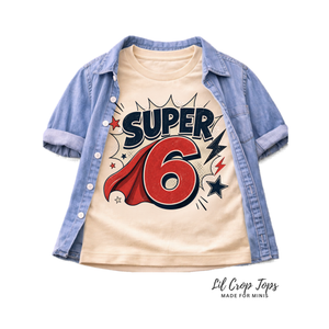 6th Birthday Shirt Boy, Super 6 Birthday Shirt, Superhero Birthday Tee, Boy Turning Six Shirt, 6 Year Old Birthday Outfit
