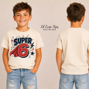 6th Birthday Shirt Boy, Super 6 Birthday Shirt, Superhero Birthday Tee, Boy Turning Six Shirt, 6 Year Old Birthday Outfit