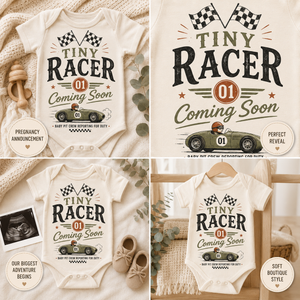 Tiny Racer Coming Soon Onesie