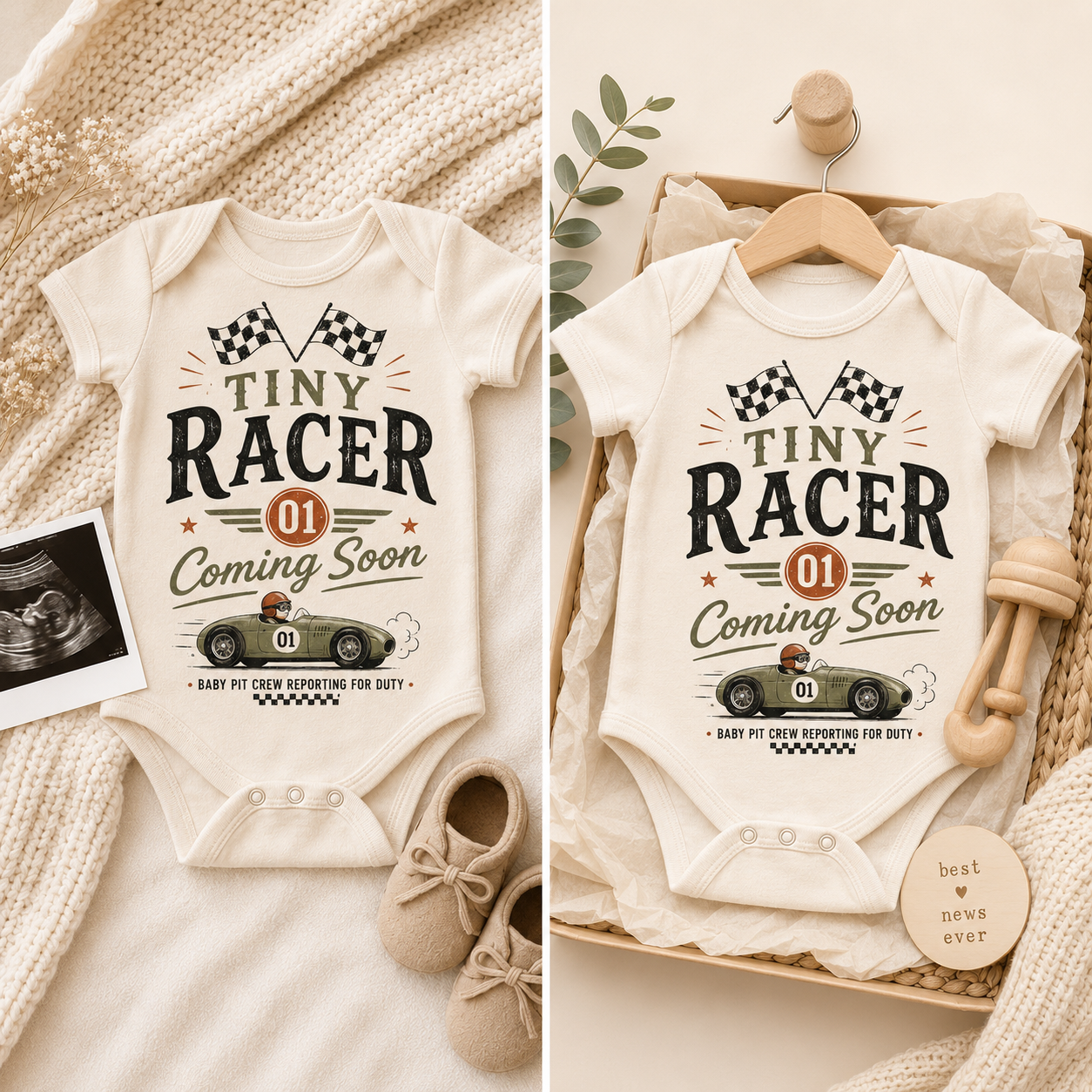 Tiny Racer Coming Soon Onesie