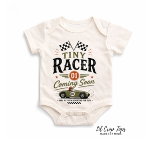 Tiny Racer Coming Soon Onesie