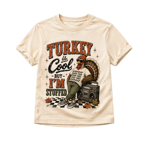 Turkey Is Cool, But I'm Stuffed Toddler