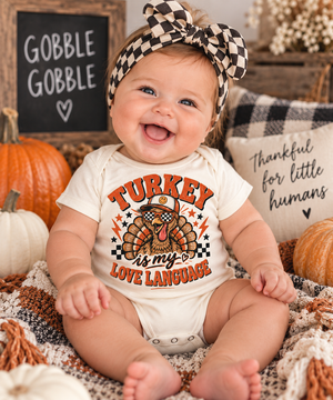 Thanksgiving Kids Shirt, Turkey Is My Love Language Shirt, Toddler Thanksgiving Tee, Baby Turkey Onesie, Boys Girls Thanksgiving Shirt