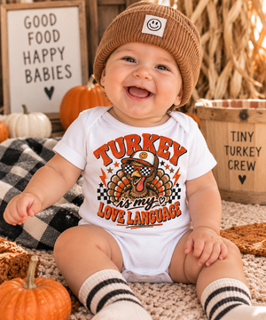 Thanksgiving Kids Shirt, Turkey Shirt for Toddler, Funny Thanksgiving Shirt, Turkey Is My Love Language Tee, Baby Thanksgiving Outfit