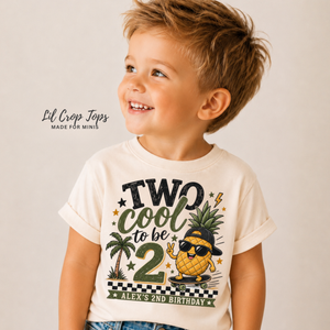 2nd Birthday Shirt, Two Cool Birthday Shirt, Personalized 2nd Birthday Outfit, Toddler Birthday Tee, Pineapple Birthday Shirt