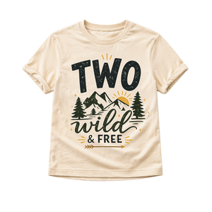 Two Wild Birthday Shirt, 2nd Birthday Shirt, Two Wild and Free Outfit, Second Birthday Boy Shirt, Woodland Birthday Shirt, Adventure Birthday Tee