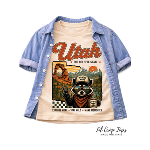 Utah Baby Gift, Utah Kids Shirt, Utah Baby Bodysuit, Toddler Utah Shirt, Beehive State Tee, Little Explorer Mountain Adventure Outfit