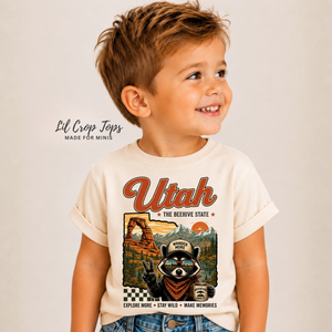 Utah Baby Gift, Utah Kids Shirt, Utah Baby Bodysuit, Toddler Utah Shirt, Beehive State Tee, Little Explorer Mountain Adventure Outfit