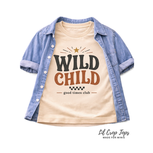 Wild Child Shirt, Wild Child Bodysuit, Western Baby Outfit, Toddler Graphic Tee, Cowboy Baby Clothes, Retro Kids Shirt, Boho Baby Gift