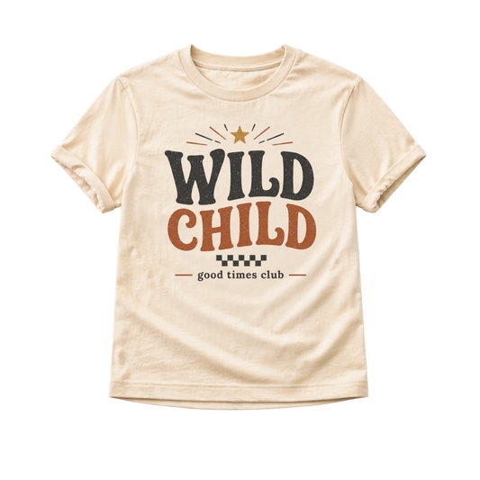 Wild Child Shirt, Wild Child Bodysuit, Western Baby Outfit, Toddler Graphic Tee, Cowboy Baby Clothes, Retro Kids Shirt, Boho Baby Gift