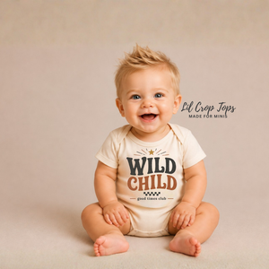 Wild Child Shirt, Wild Child Bodysuit, Western Baby Outfit, Toddler Graphic Tee, Cowboy Baby Clothes, Retro Kids Shirt, Boho Baby Gift