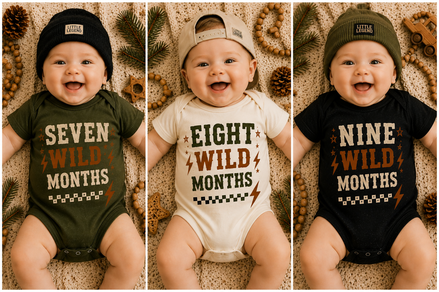 Wild Milestone Onesie Collection
