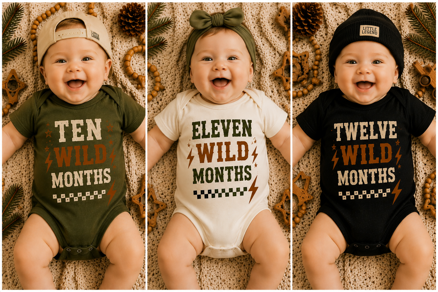 Wild Milestone Onesie Collection
