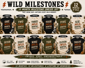 Wild Milestone Onesie Collection