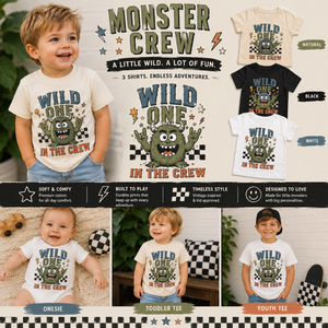 Wild One 1st Birthday Shirt, Monster First Birthday Outfit, Baby Boy Birthday Bodysuit, Toddler Monster Shirt, First Birthday Gift