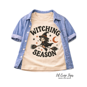 Witch Halloween Shirt for Kids, Witching Season Toddler Tee, Baby Halloween Bodysuit, Vintage Witch Shirt, Spooky Kids Halloween Outfit