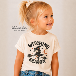Witch Halloween Shirt for Kids, Witching Season Toddler Tee, Baby Halloween Bodysuit, Vintage Witch Shirt, Spooky Kids Halloween Outfit