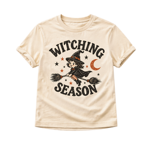 Witch Halloween Shirt for Kids, Witching Season Toddler Tee, Baby Halloween Bodysuit, Vintage Witch Shirt, Spooky Kids Halloween Outfit