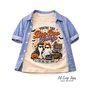 Kids Halloween Shirt, Boo Boo Honey Ghost Tee, Toddler Halloween Shirt, Baby Halloween Bodysuit, Retro Ghost Halloween Outfit